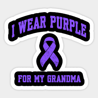 I Wear Purple for My Grandma Sticker